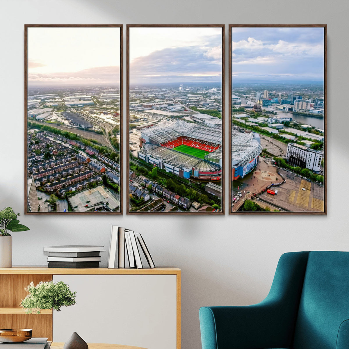 85657-MGV-CV-36X24 - Old Trafford Manchester United Stadium Wall Art Canvas Print