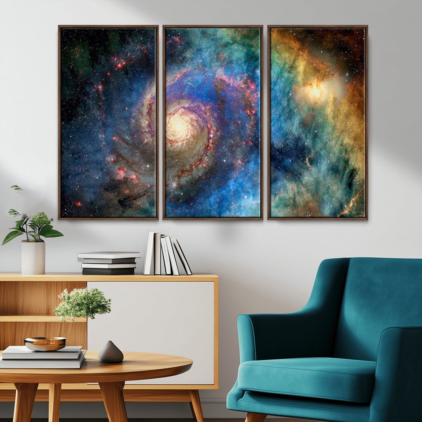 MGV-FC-48X32-3P - Spiral Galaxy Wall Art Canvas Print