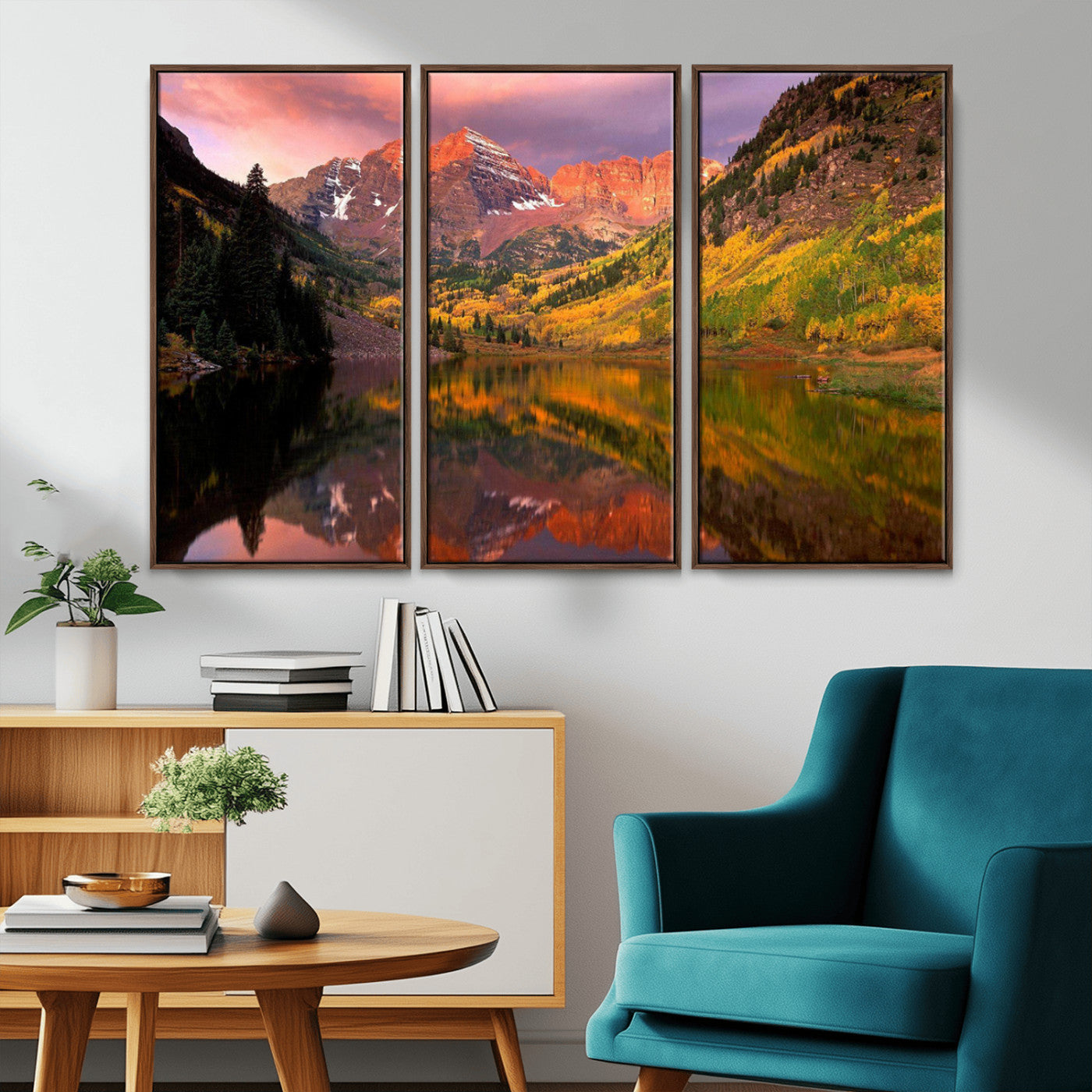 86946-MGV-CV-36X24-Colorado Rockies Mountain Sunset Wall Art | Ready to Hang and Framed | Scenic Nature Landscape