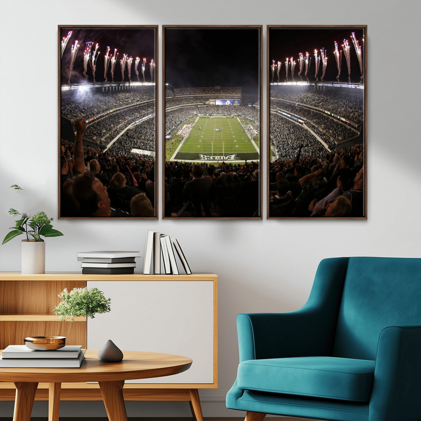 MGV-FC-48X32-3P - Eagles Field Stadium Wall Art - Philadelphia Eagles Football Team Print - Philadelphia Lincoln