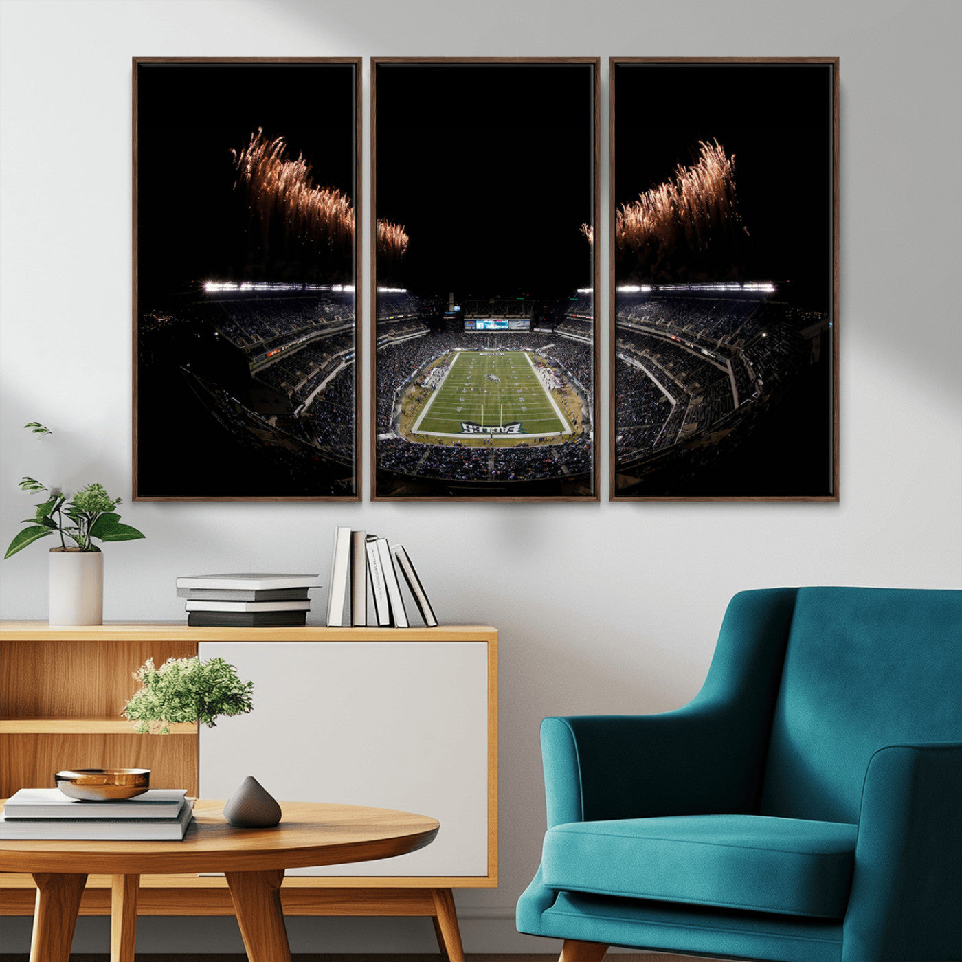 MGV-FC-48X32-3P - Eagles Field Stadium Wall Art | Philadelphia Eagles Football Team Print - Philadelphia Lincoln