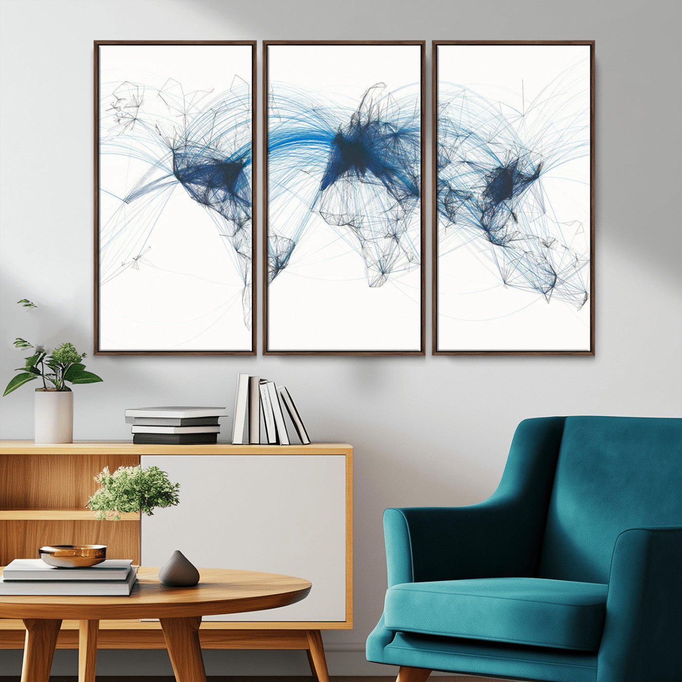 MGV-FC-48X32-3P - Push Pin World Map Canvas Print – Framed Wall Art for Couples to Track Their Travels – Anniversary