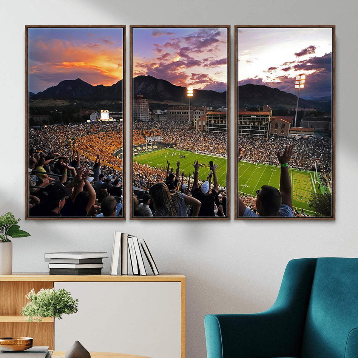 52579-MGV-CV-36X24 - Folsom Field, University of Colorado Buffaloes Football, Framed and Ready to Hang