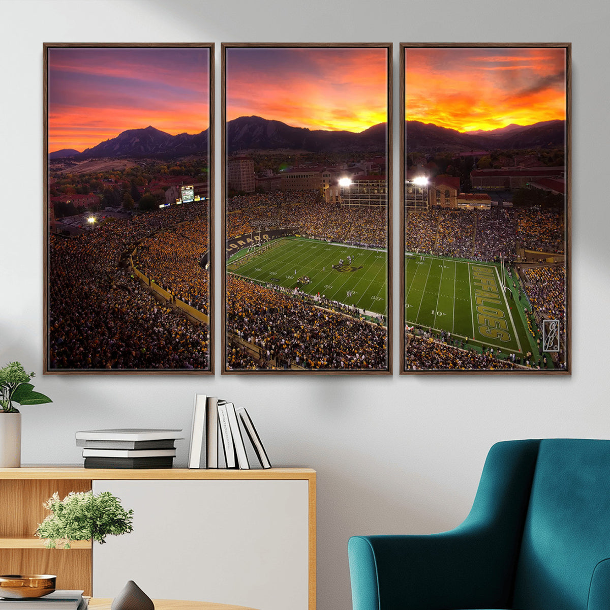 84649-MGV-CV-36X24 - Folsom Field, University of Colorado Buffaloes Football, Extra Large Game Room Wall Decor