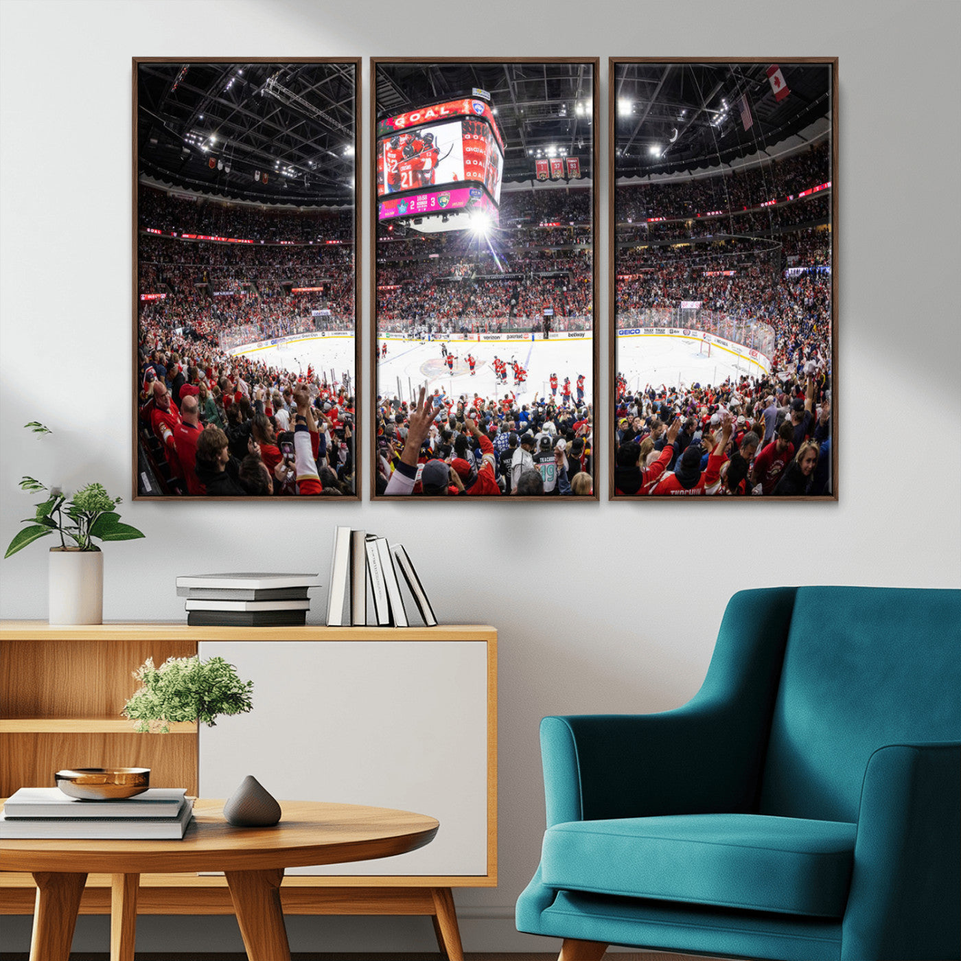 MGV-FC-48X32-3P - Amerant Bank Arena Wall Art Canvas Print - Basketball Arena Stadium Print
