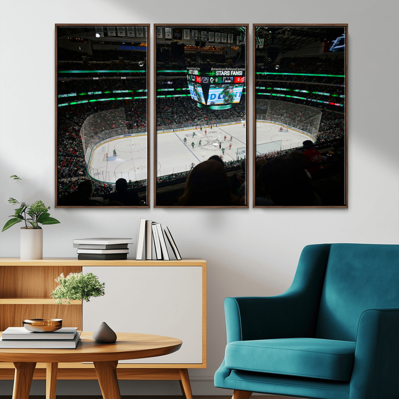 MGV-FC-48X32-3P - American Airlines Center Dallas Stars Wall Art Canvas Print - Dallas Hockey Arena Stadium Print