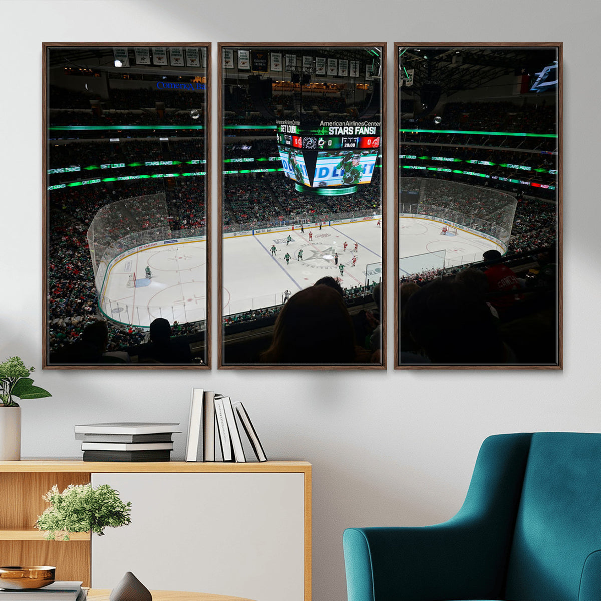 13876-MGV-CV-36X24 - American Airlines Center Dallas Stars Wall Art Canvas Print