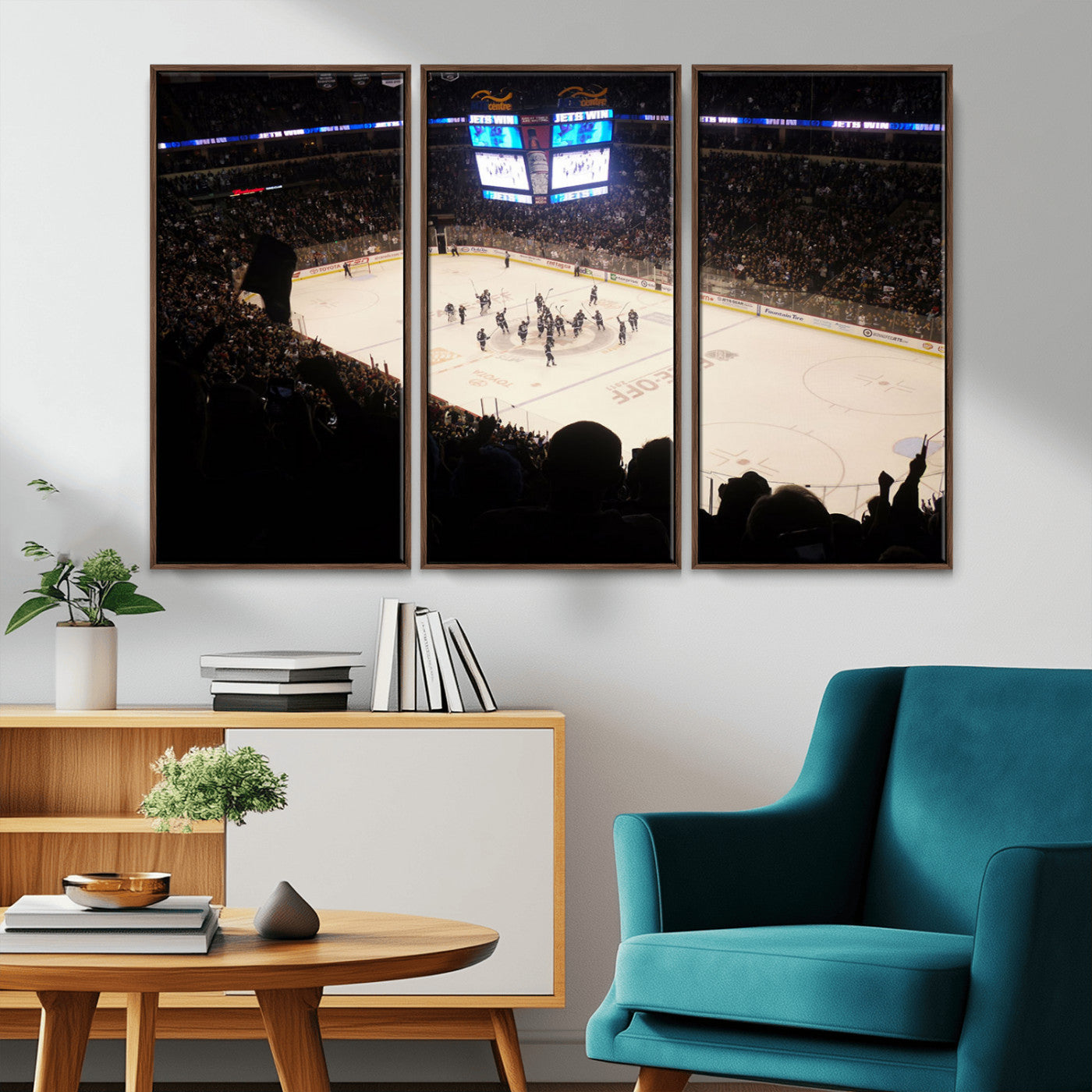 MGV-FC-48X32-3P - Canada Life Centre Wall Art | Winnipeg Jets Hockey Team Print Canvas | Ready to Hang | Winnipeg Wall