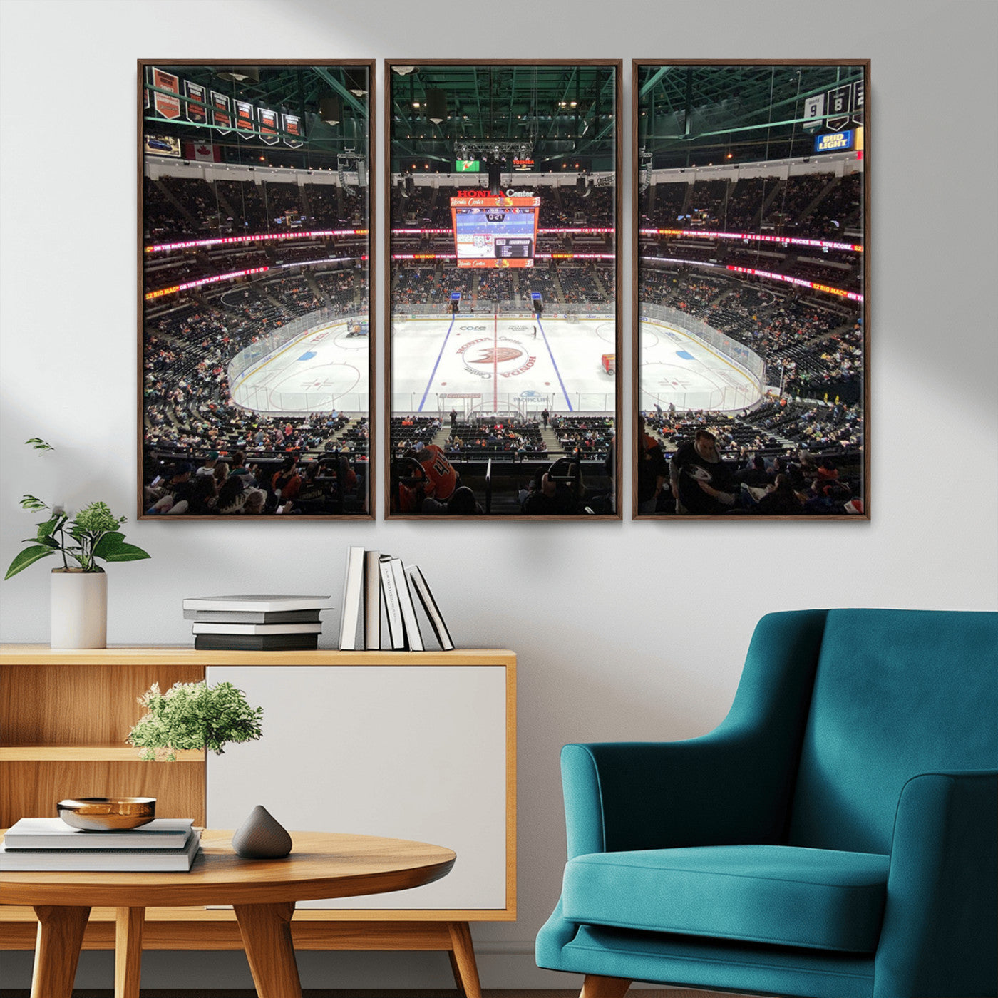 MGV-FC-48X32-3P - Honda Center California Anaheim Ducks Ice Hockey Stadium Canvas Print Wall Art