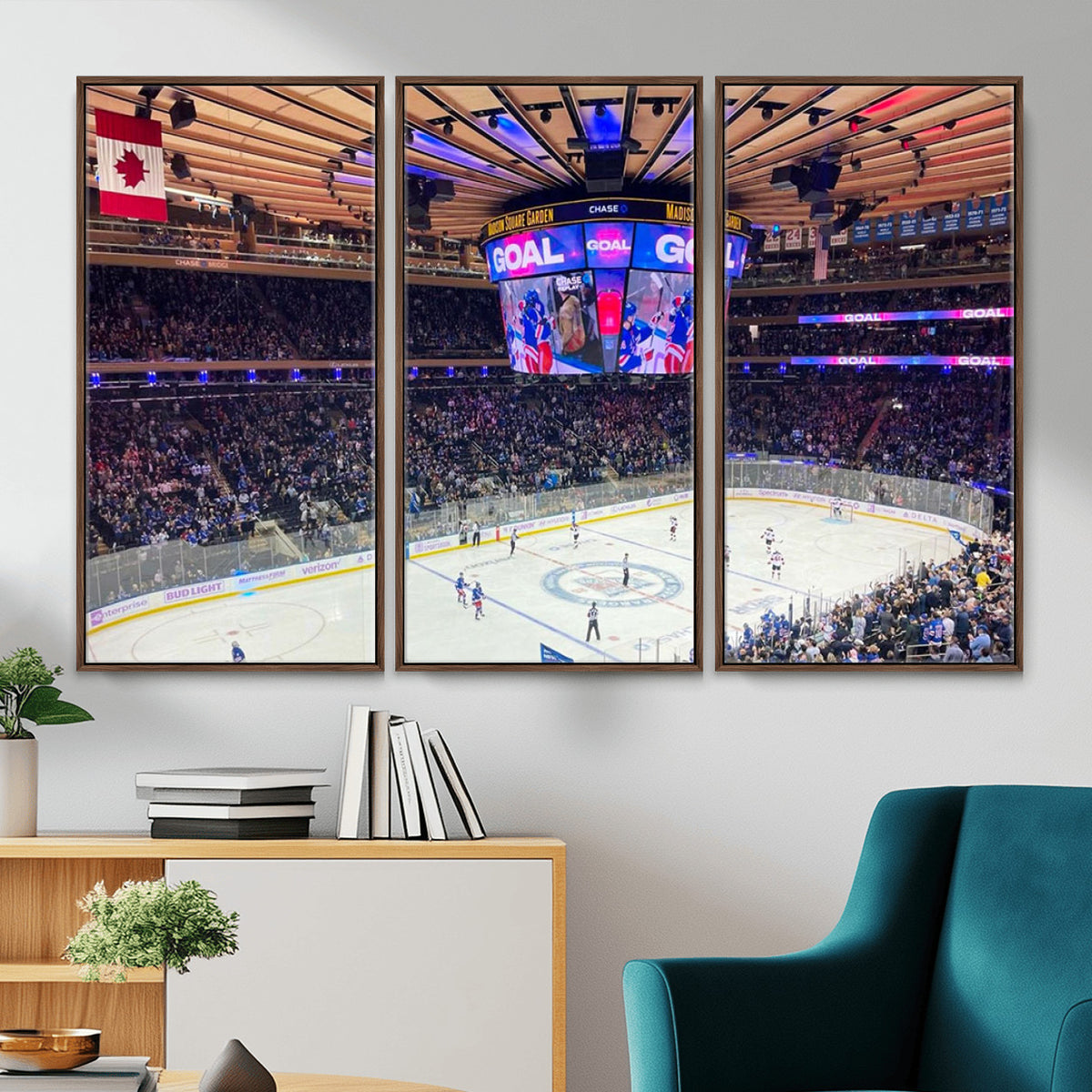36401-MGV-CV-36X24 - Madison Square Garden New York Rangers Hockey Stadium Wall Art Canvas