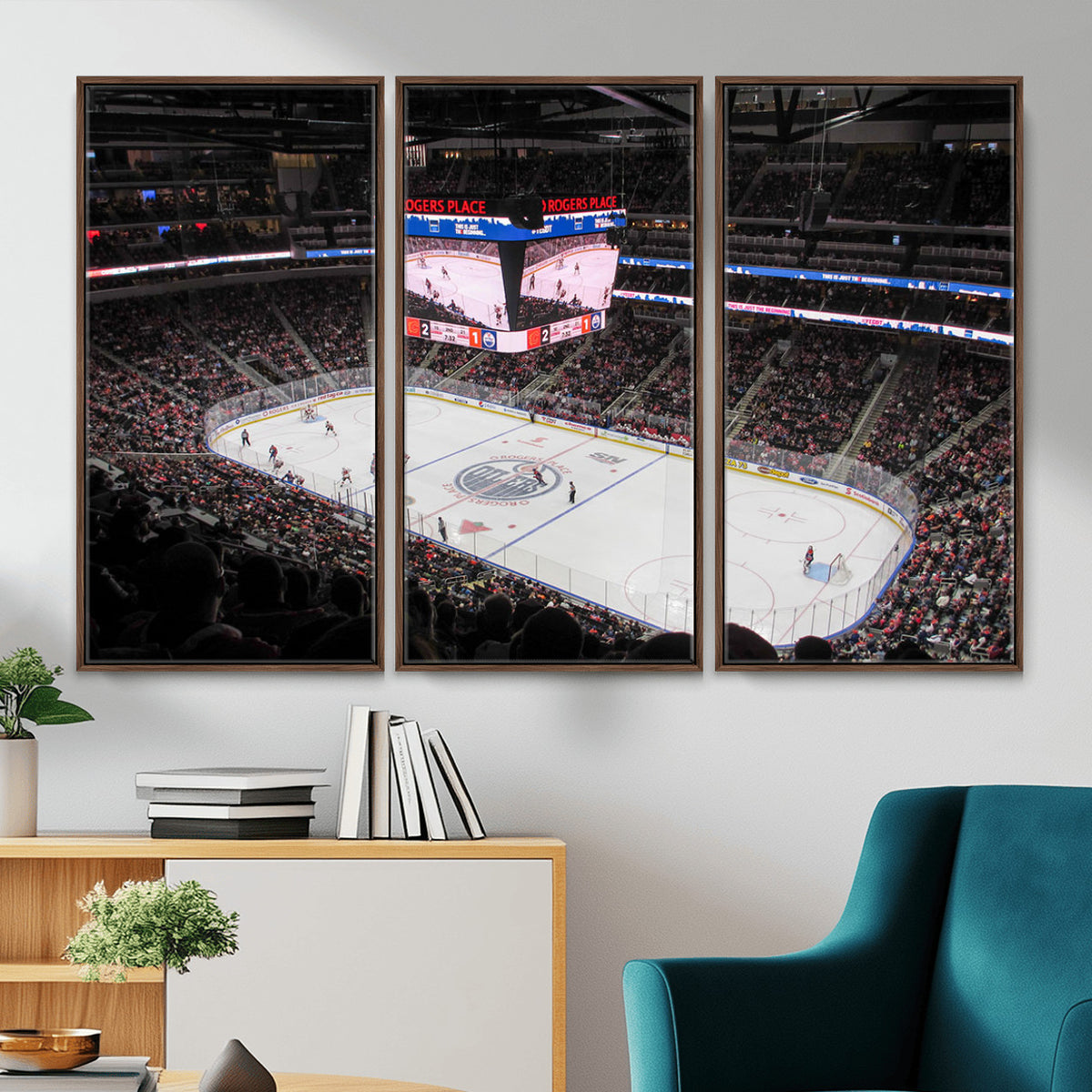 71180-MGV-CV-36X24 - Rogers Place Edmonton Oilers Ice Hockey Stadium Wall Art