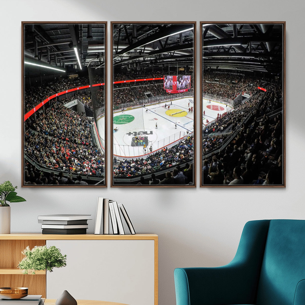 46282-MGV-CV-36X24 - Vaudoise Lausanne Ice Hockey Arena Stadium Wall Art Canvas