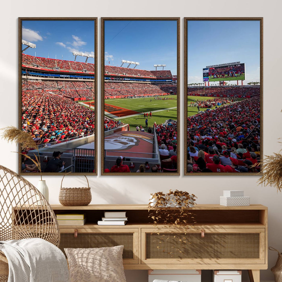 Tampa Stadium Wall Art Canvas Print.