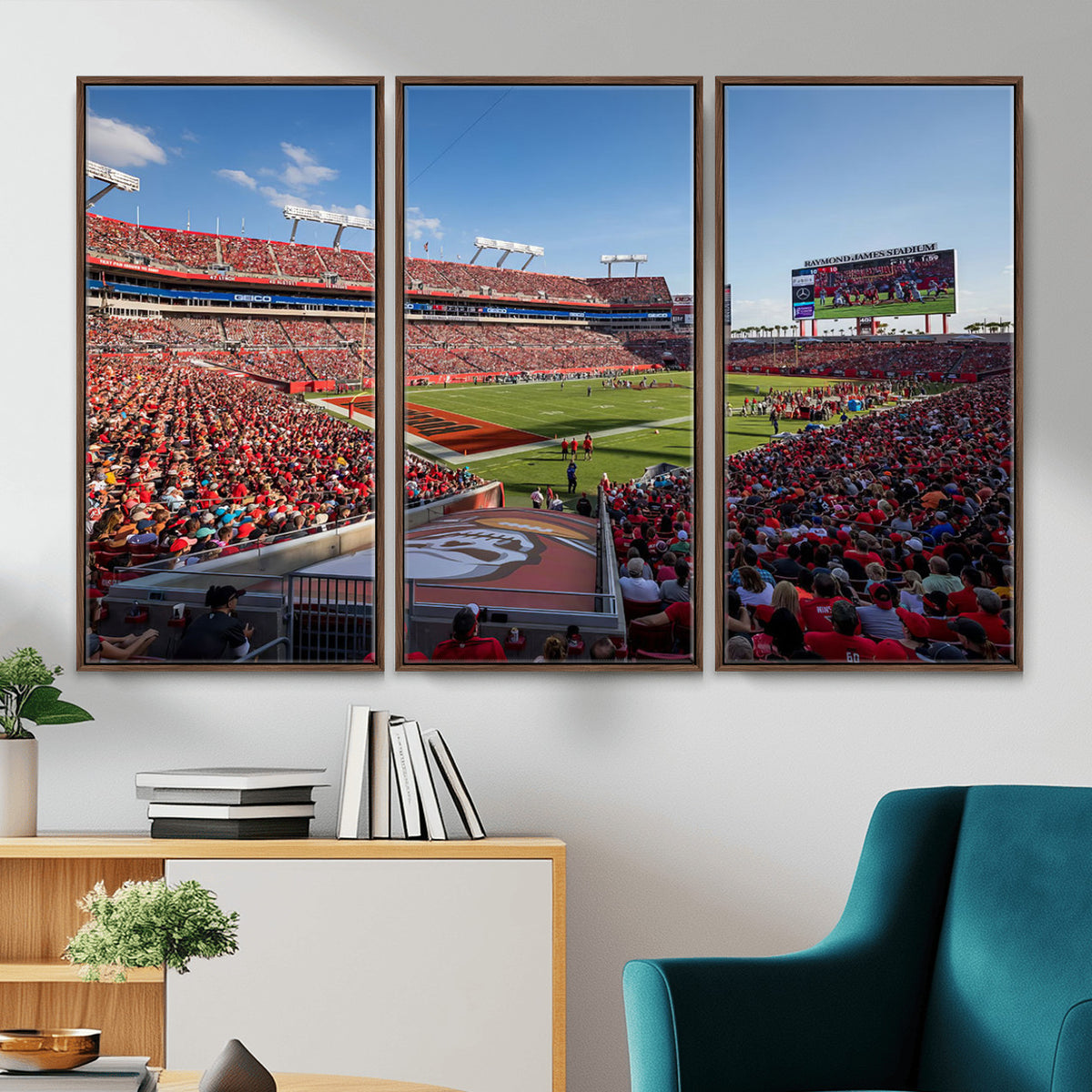 65229-MGV-CV-36X24 - Florida Tampa Raymond James Stadium Wall Art Canvas Print - NFL Football Stadium Print