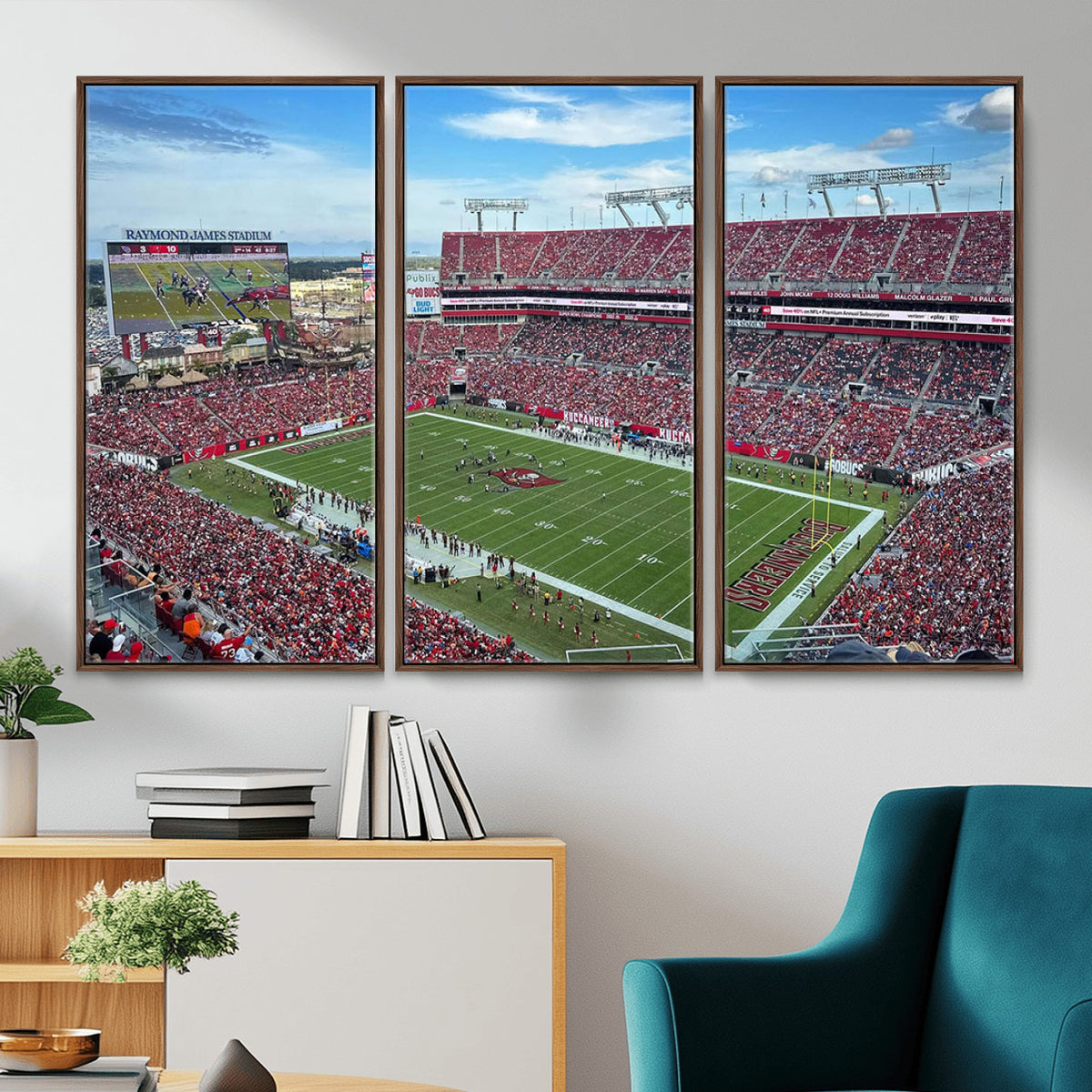 52828-MGV-CV-36X24 - Florida Tampa Raymond James Stadium Wall Art Canvas Print - NFL Football Stadium Print Canvas