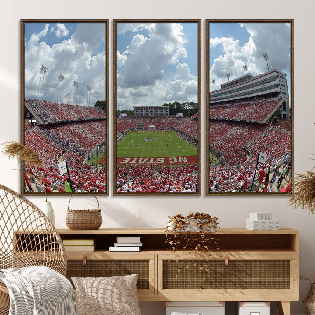 Canvas print of Carter-Finley Stadium, showcasing the NC State Wolfpack.