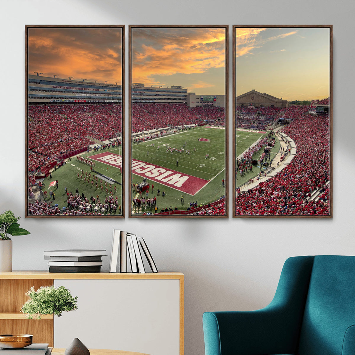 41472-MGV-CV-36X24 - Camp Randall Stadium Wisconsin Badgers Large Wall Art Canvas Print | College Football Stadium Wall