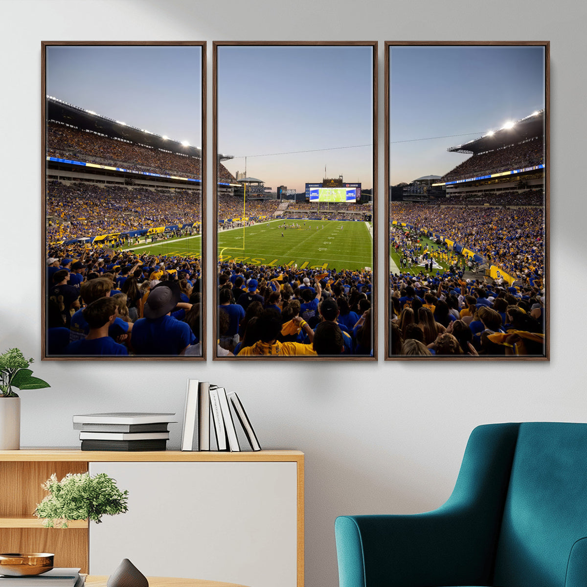 41853-MGV-CV-36X24 - Pittsburgh Panthers Football Team Print - Pittsburgh Acrisure Stadium Wall Art Canvas Print