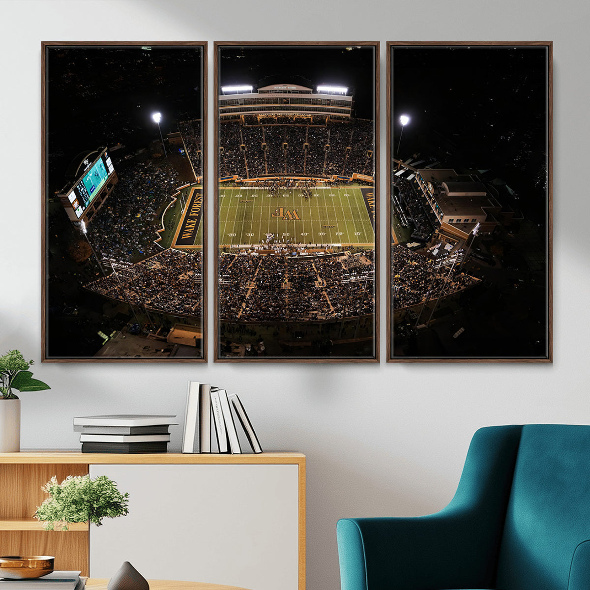 20605-MGV-CV-36X24 - Wake Forest University Demon Deacons Canvas Print, Football Team Wall Art
