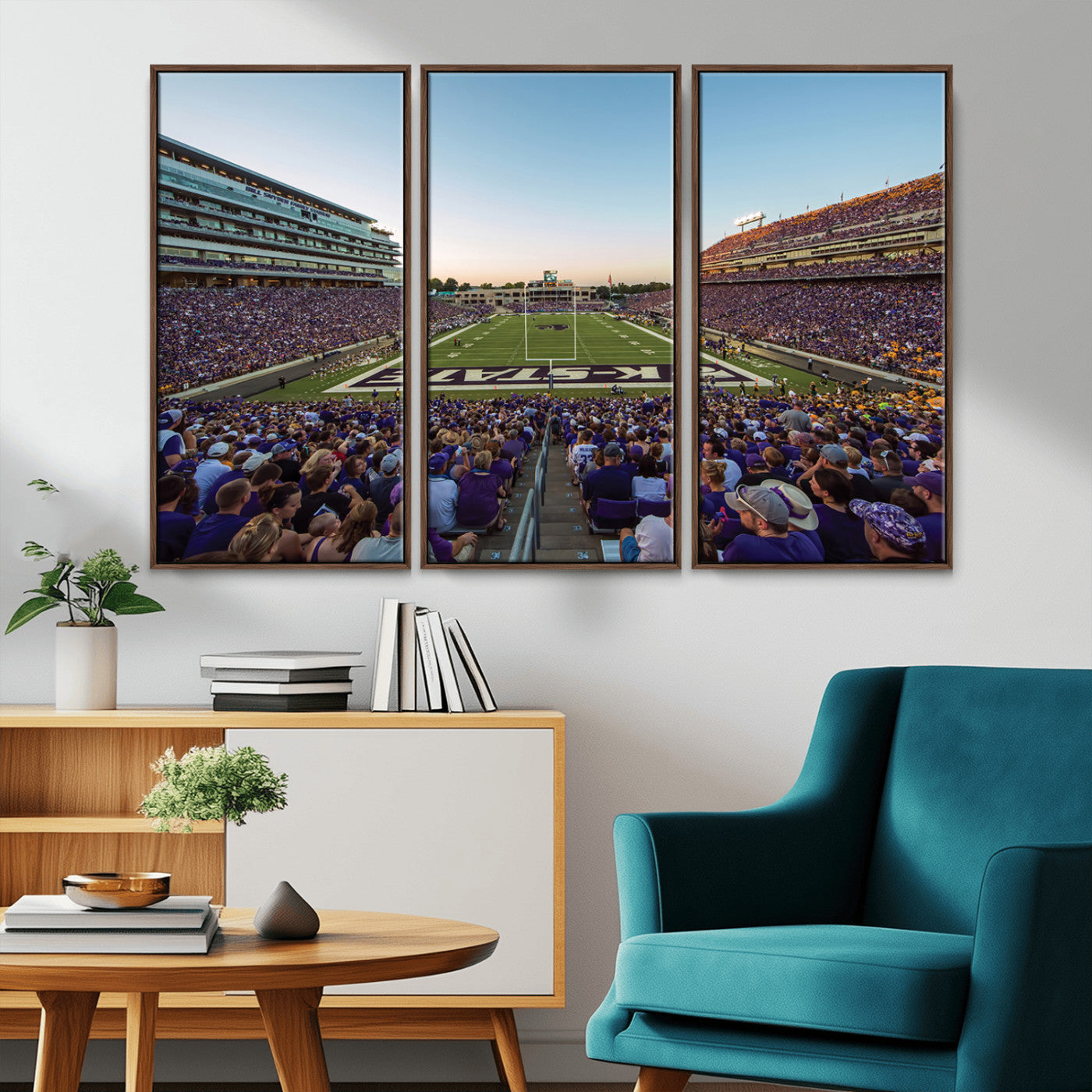 MGV-FC-48X32-3P - Kansas State University Wildcats Football Team Print - Manhattan Bill Snyder Family Football Stadium