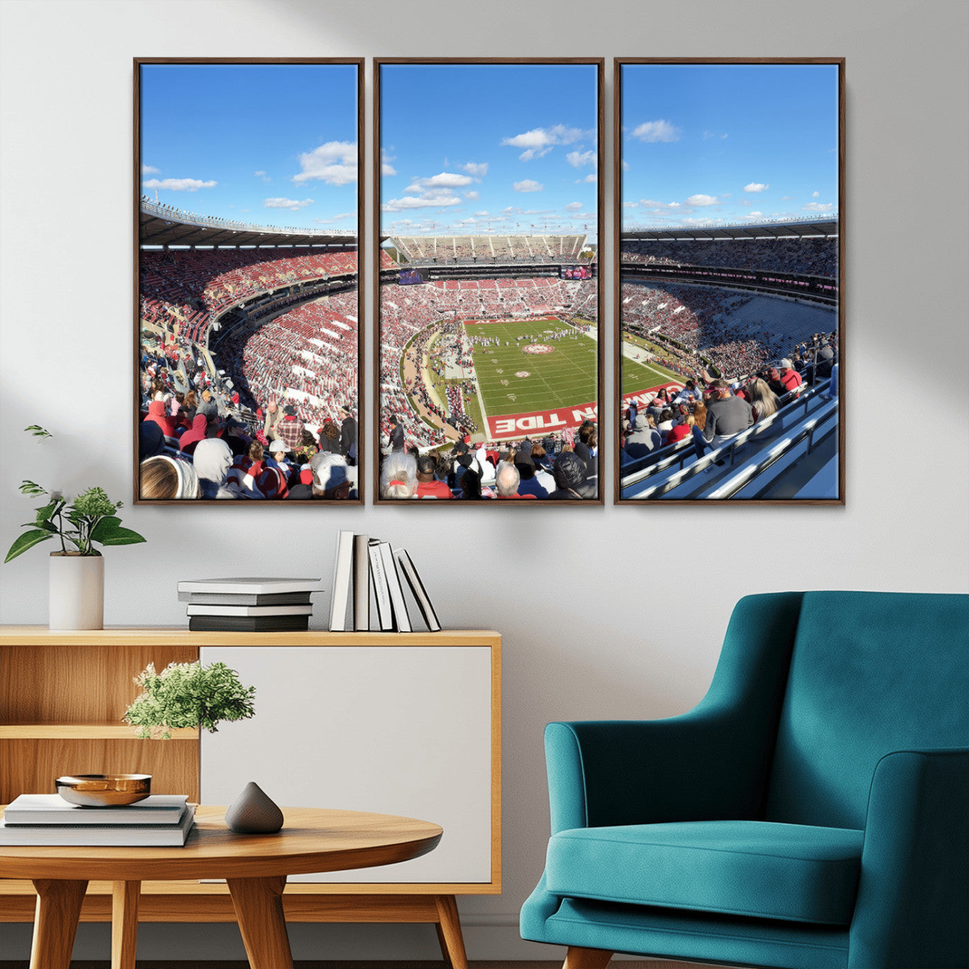 MGV-FC-48X32-3P - University of Alabama Crimson Tide Print Wall Art - Tuscaloosa Bryant-Denny Stadium Wall Art Canvas