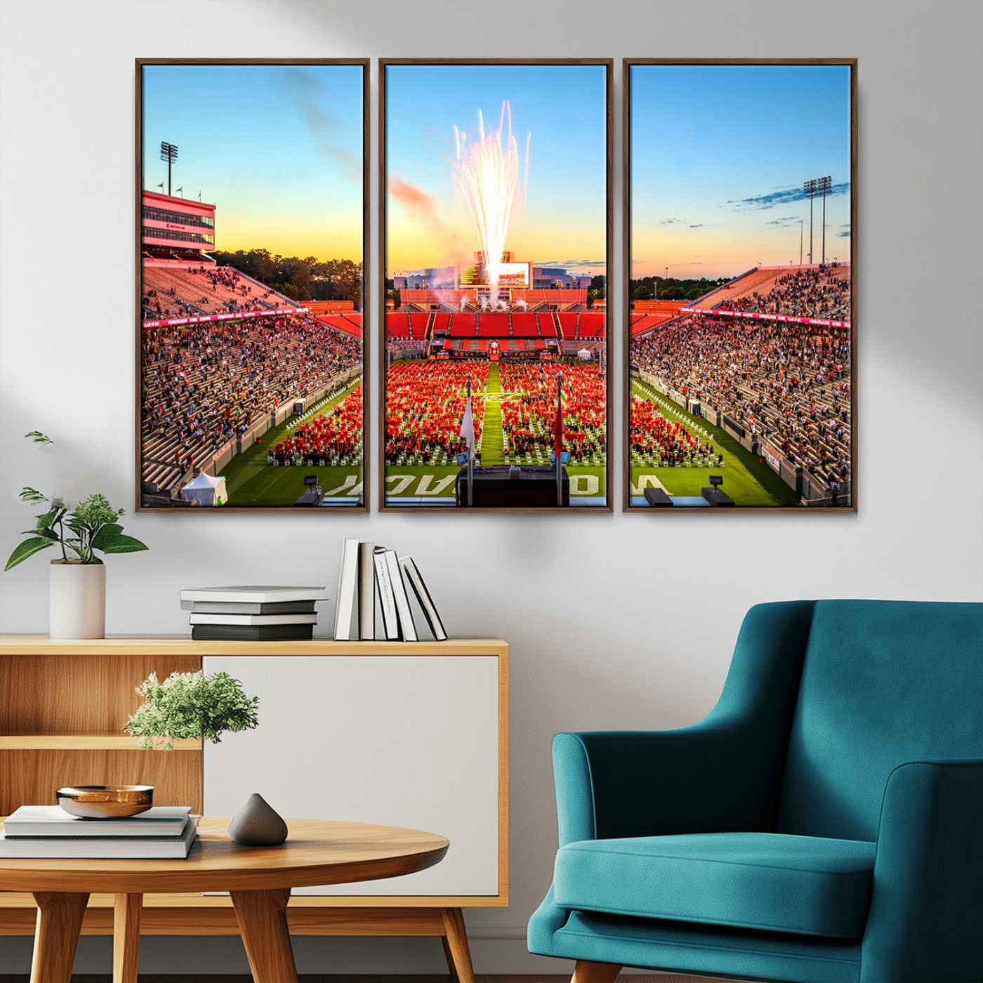 MGV-FC-48X32-3P - North Carolina State University Canvas Print, North Carolina State University Wolfpack Football Team