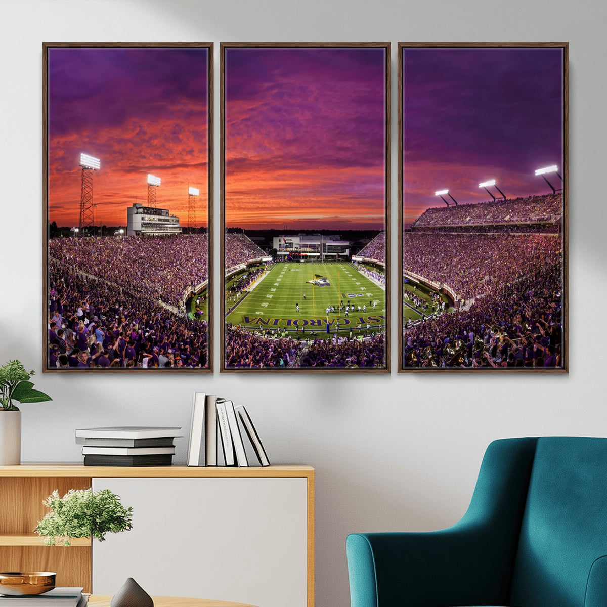 88575-MGV-CV-36X24 - East Carolina University Pirates Football Print Canvas- Greenville Dowdy-Ficklen Stadium Wall Art