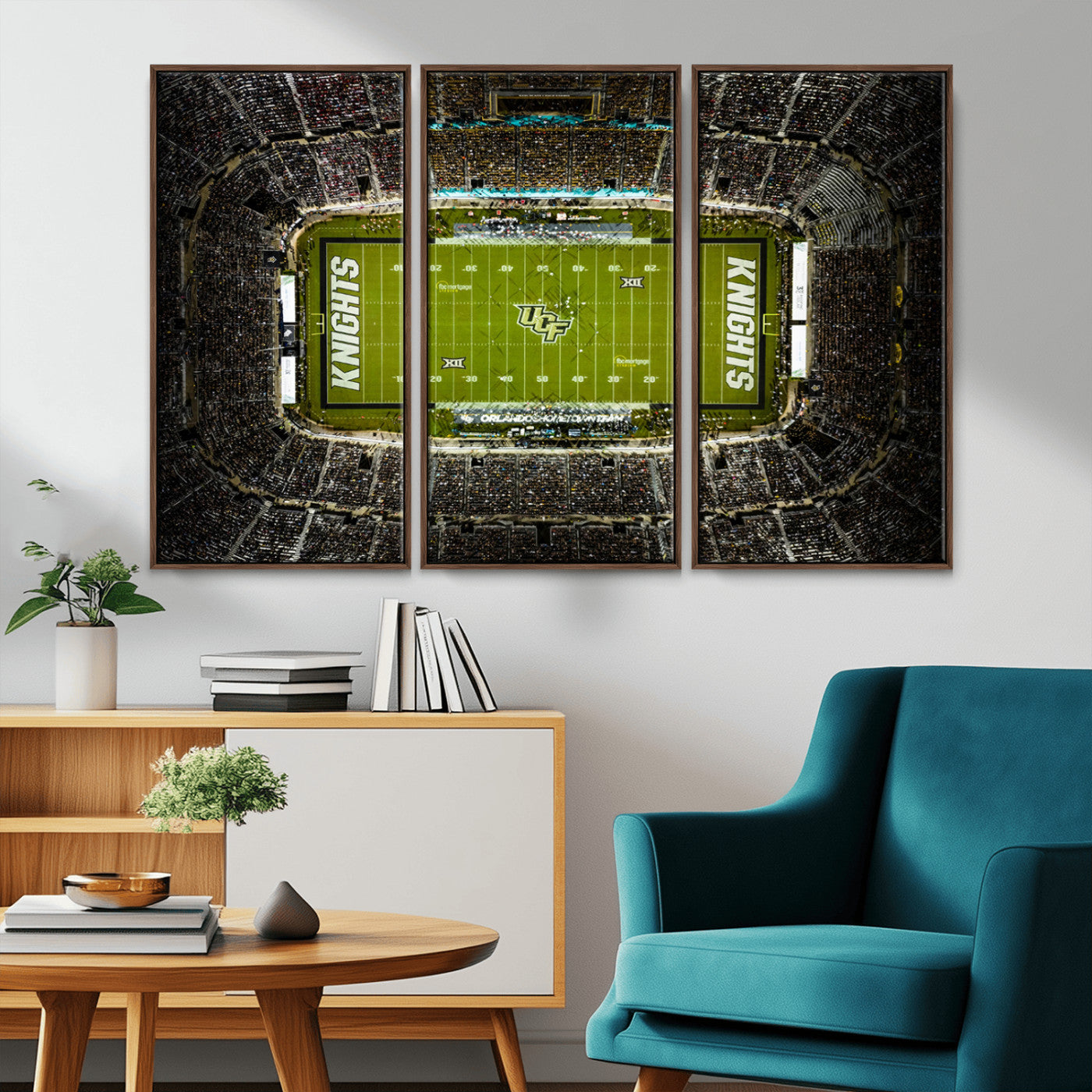 MGV-FC-48X32-3P - UCF Knights Football Team Print - Orlando FBC Mortgage Stadium Wall Art, UCF Knights Canvas Print