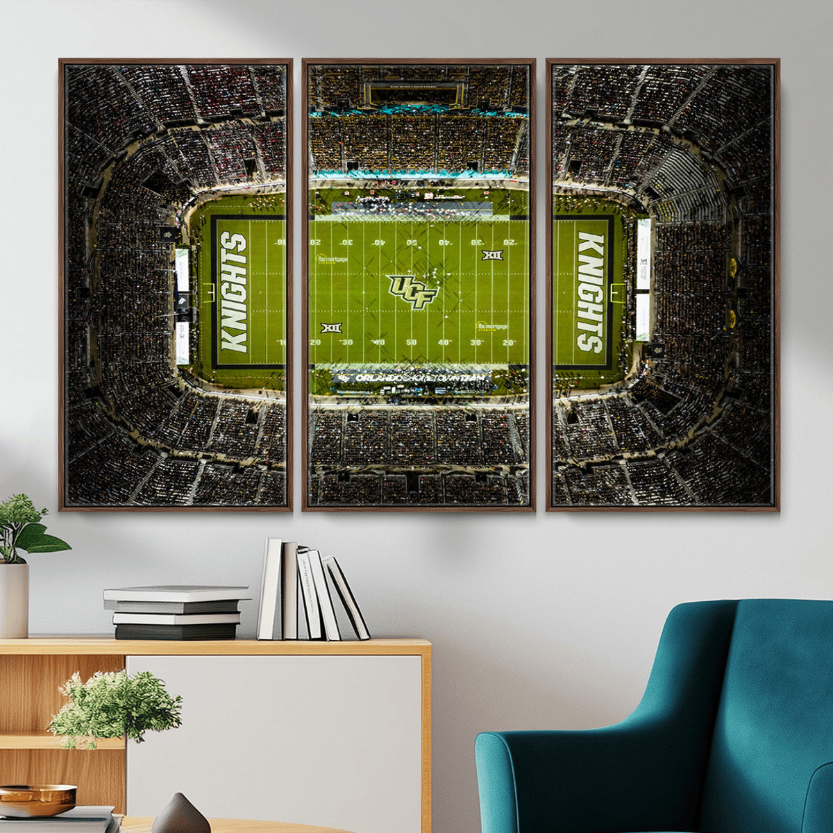 58050-MGV-CV-36X24 - UCF Knights Football Team Print - Orlando FBC Mortgage Stadium Wall Art, UCF Knights Canvas Print