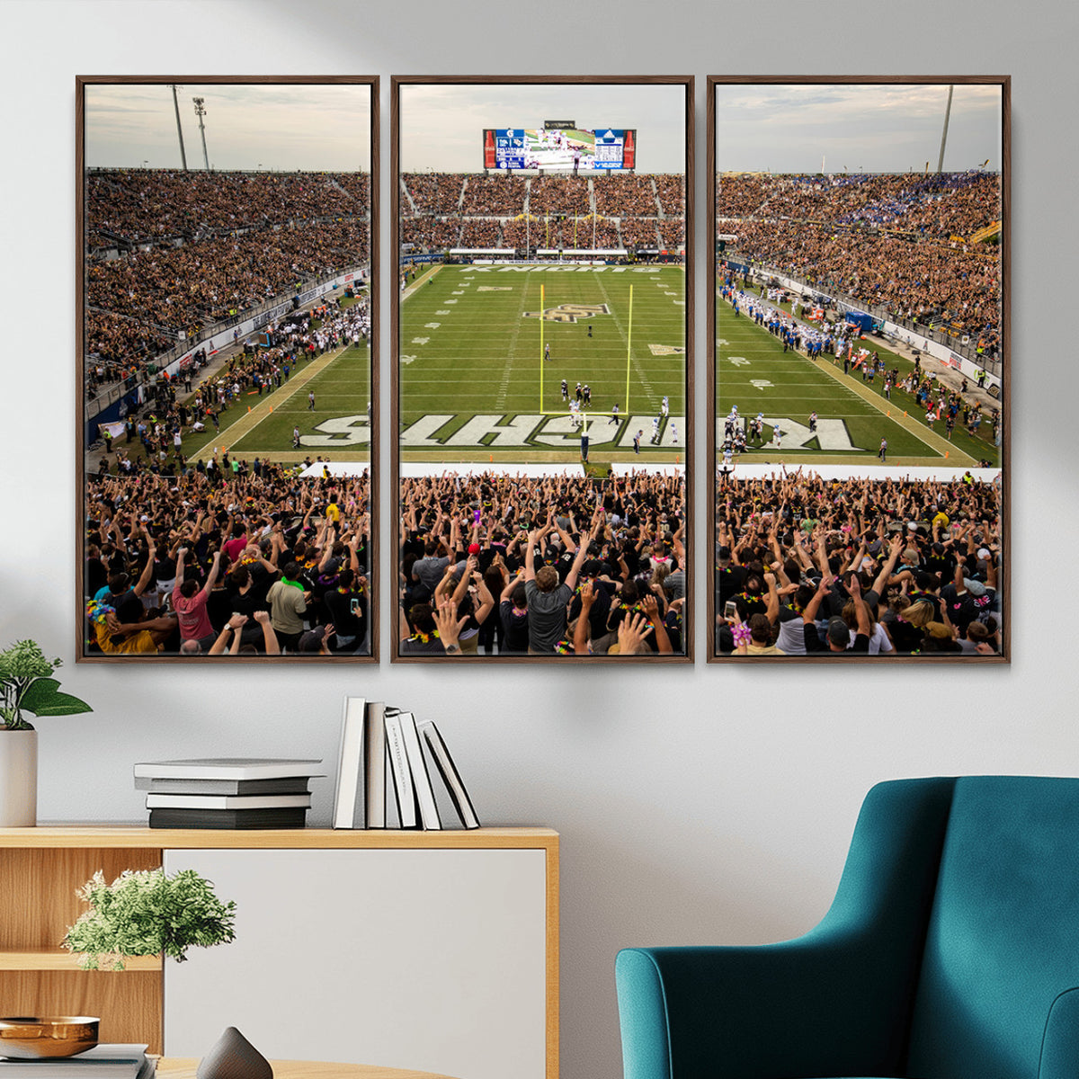 38659-MGV-CV-36X24 - UCF Knights Football Team Print - Orlando FBC Mortgage Stadium Canvas Print