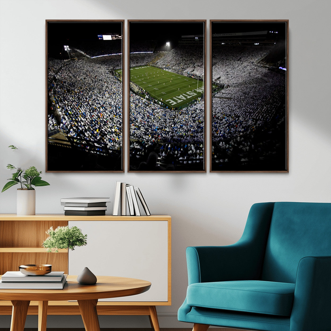 MGV-FC-48X32-3P - Penn State Football Stadium Wall Art - Beaver Stadium Canvas Print