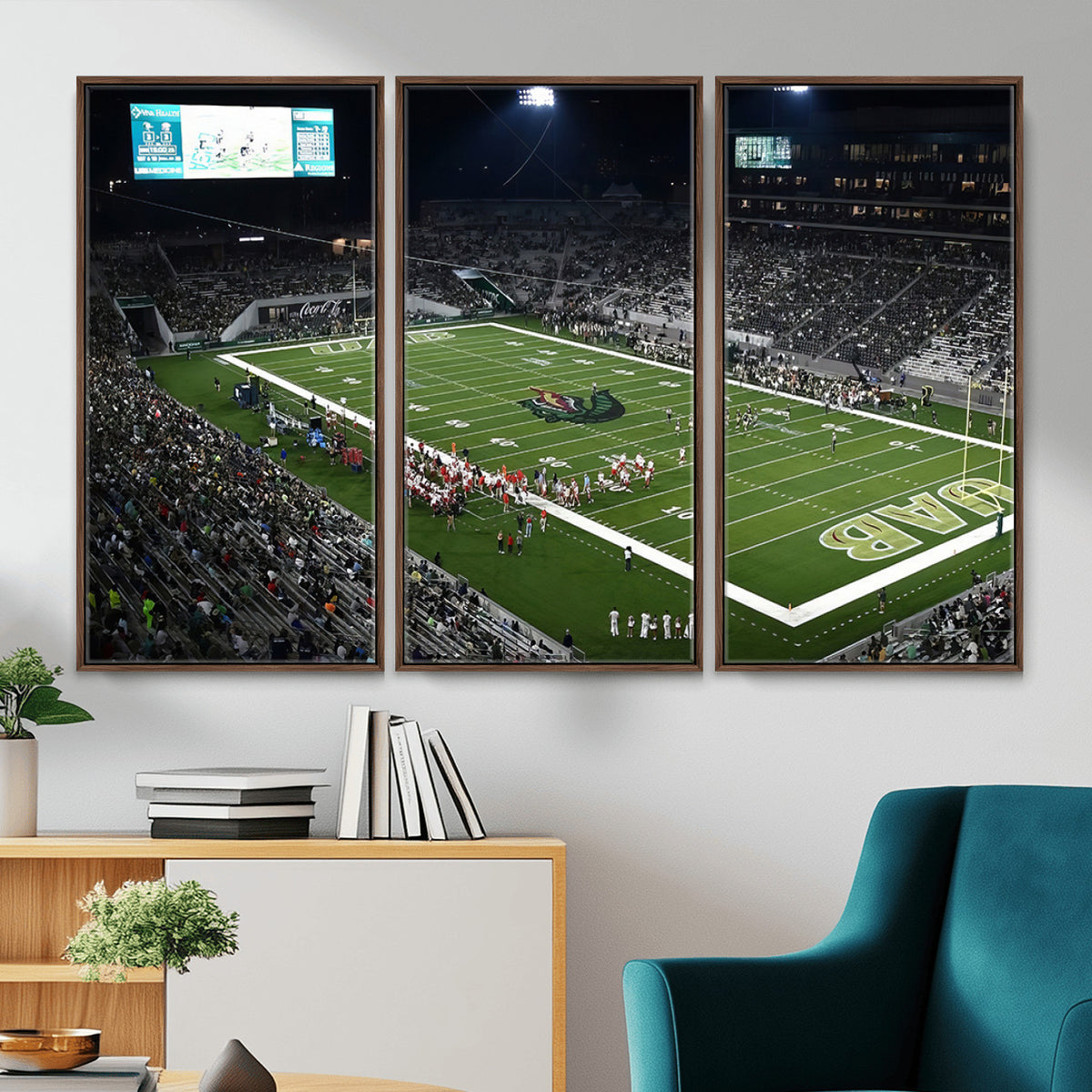 81740-MGV-CV-36X24 - UAB Blazers Football Team Print - Birmingham Protective Stadium Wall Art Canvas Print
