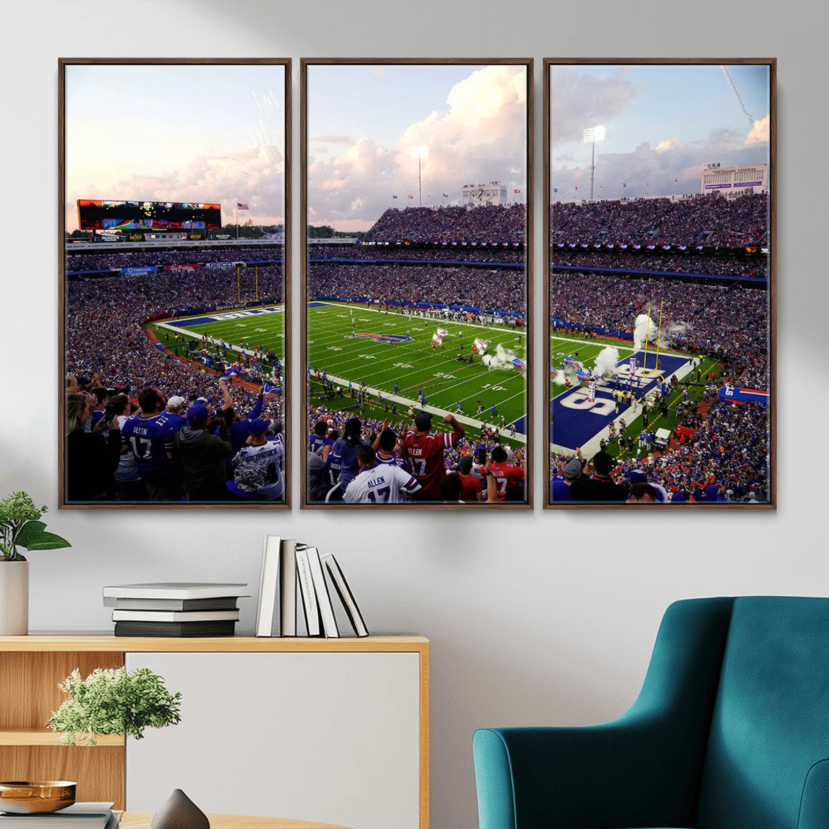 64066-MGV-CV-36X24 - Buffalo Bills Football Team Print - Buffalo Highmark Stadium Wall Art Canvas Print