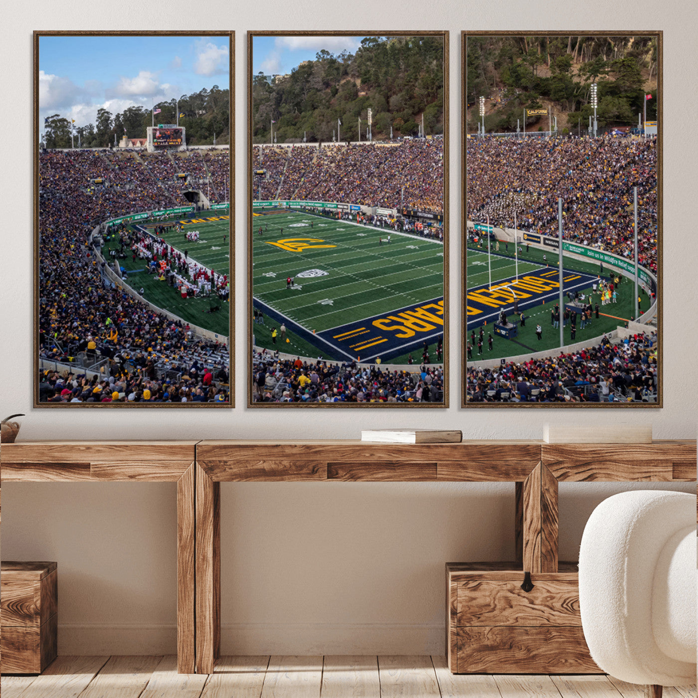 38054-MGV-CV-36X24-University of California Golden Bears Football Team Print - Berkeley California Memorial Stadium Art Canvas Print