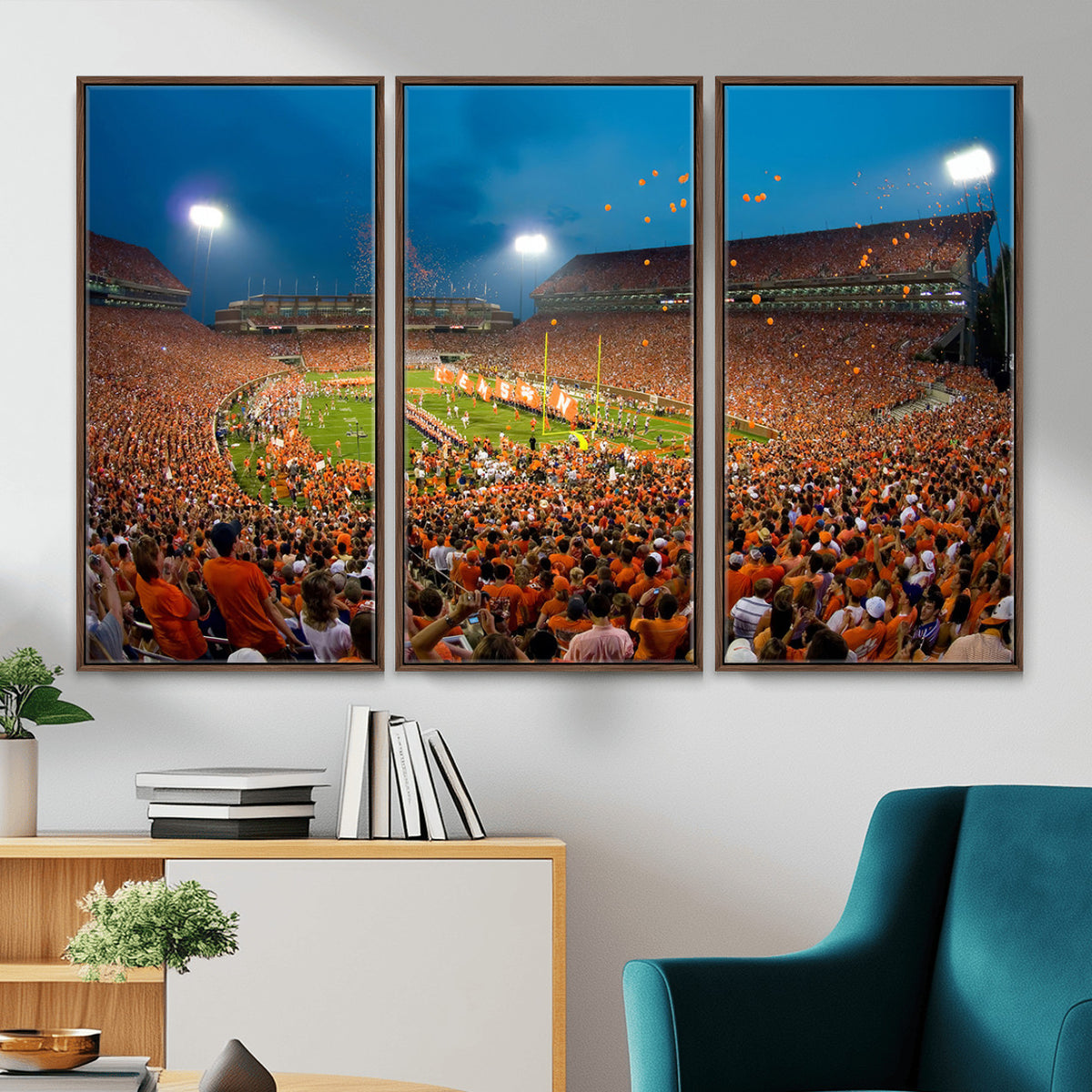 26196-MGV-CV-36X24 - Clemson University Tigers Football Team Print, Clemson