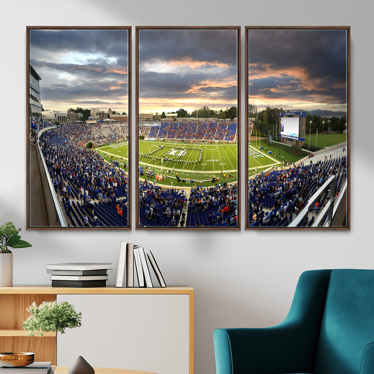 60433-MGV-CV-36X24 - Duke University Blue Devils Football Team Print, Durham