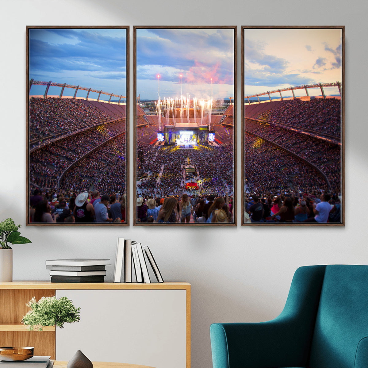 24689-MGV-CV-36X24 - Denver Broncos Football Team Print Canvas, Empower Field