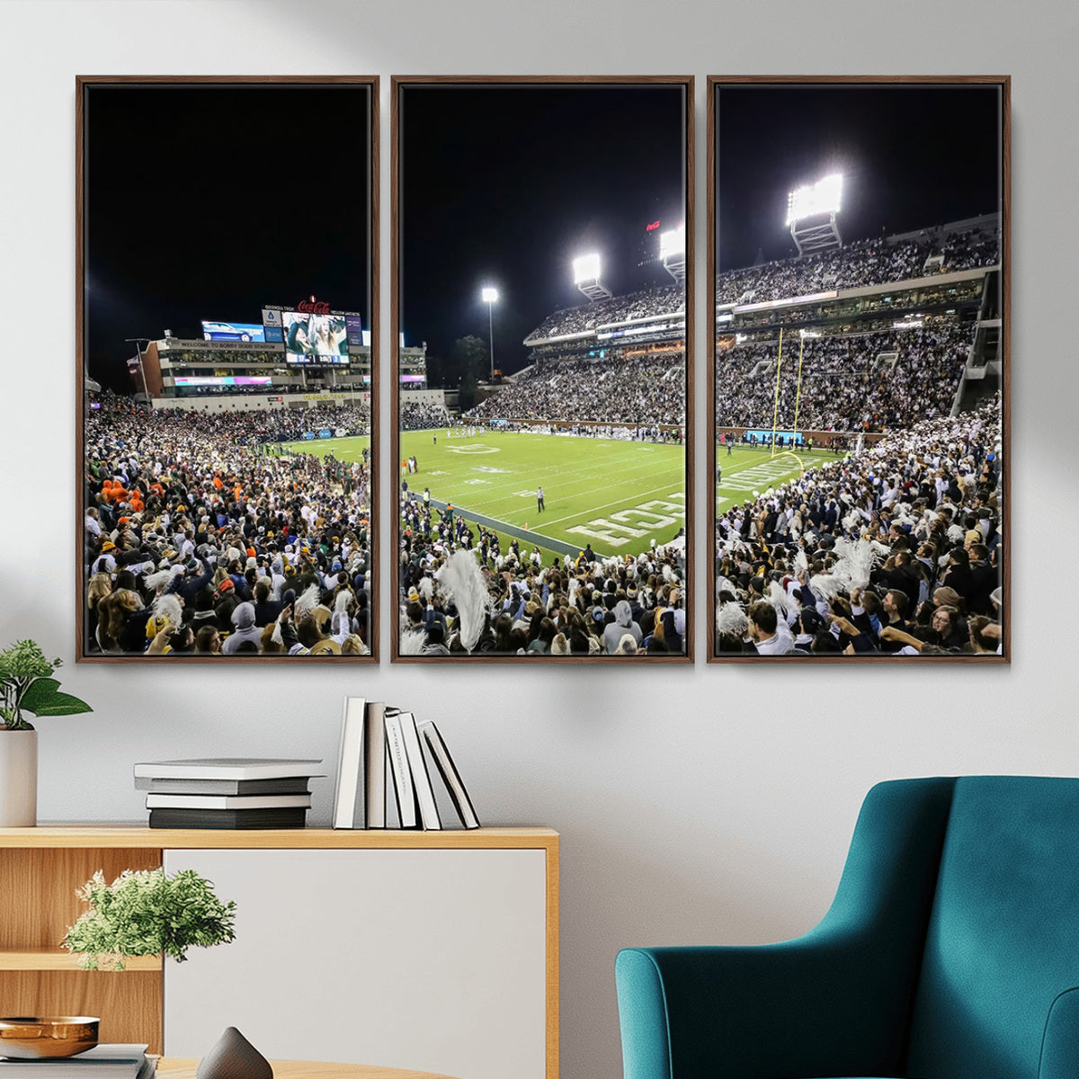 49339-MGV-CV-36X24 - Georgia Tech Yellow Jackets Football Team Print, Atlanta