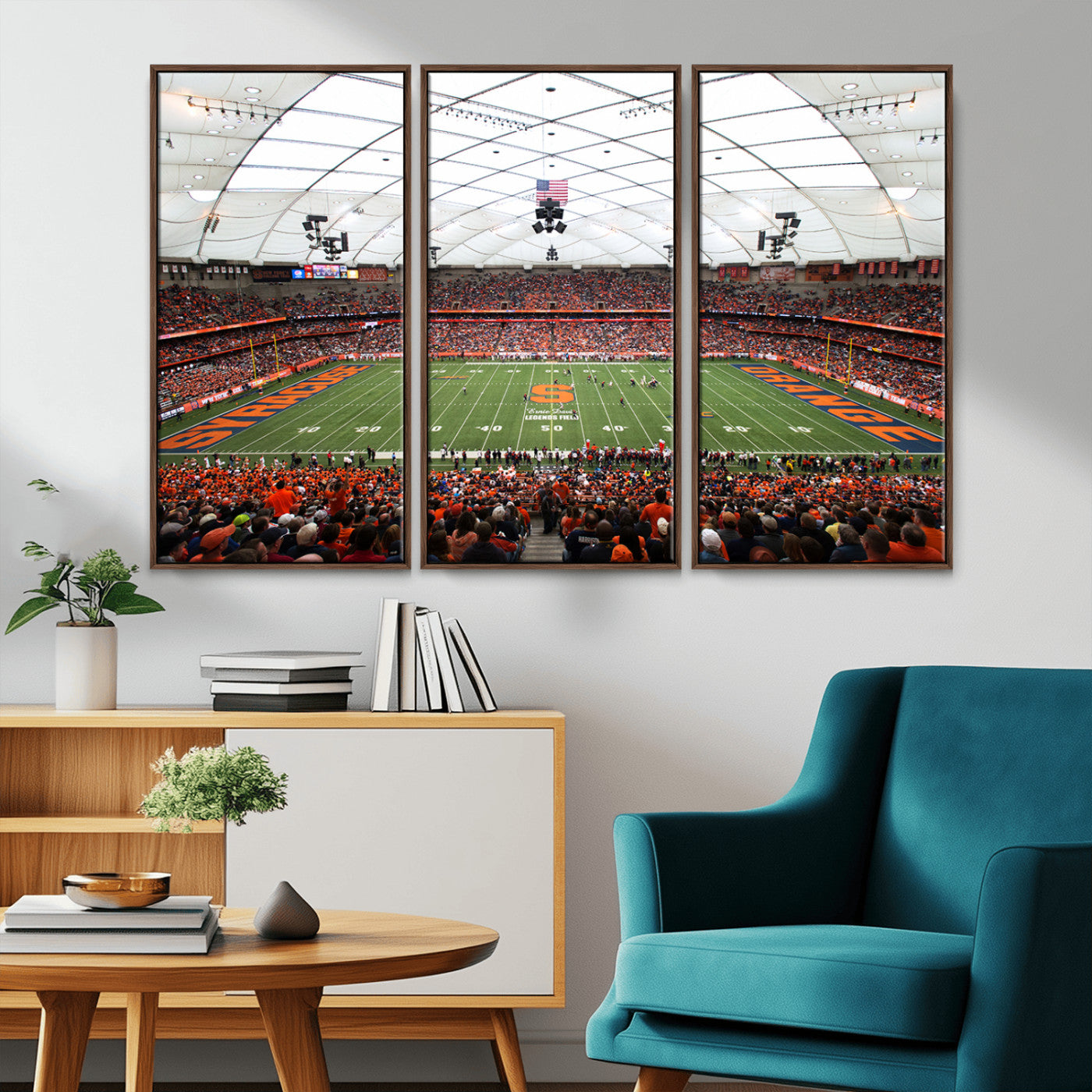 MGV-FC-48X32-3P - Syracuse University Orange Football Team Print - Syracuse JMA Wireless Dome Wall Art Canvas Print