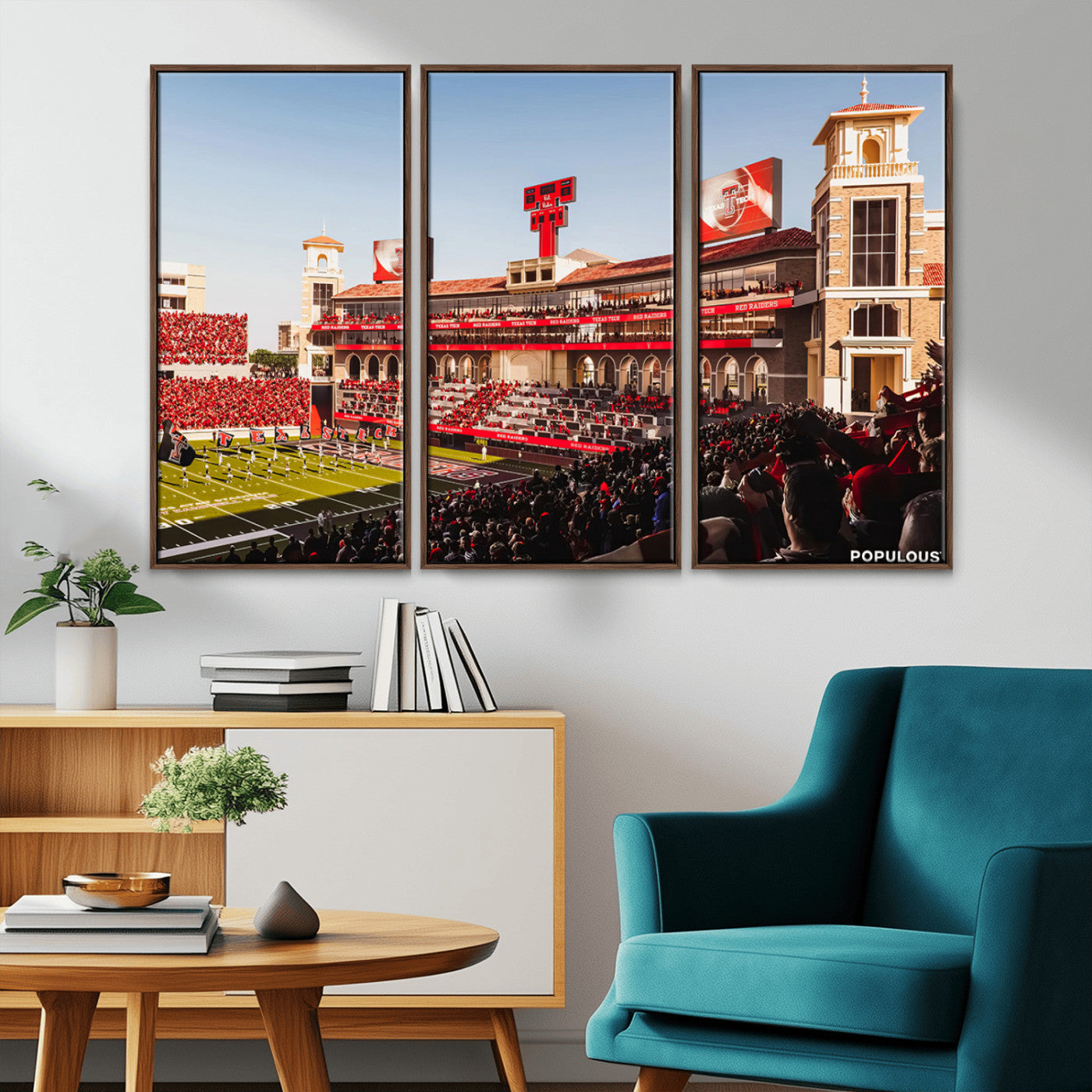 MGV-FC-48X32-3P - Jones AT&T Stadium Texas Tech Red Raiders Wall Art | Large Att Stadium Canvas Print | College
