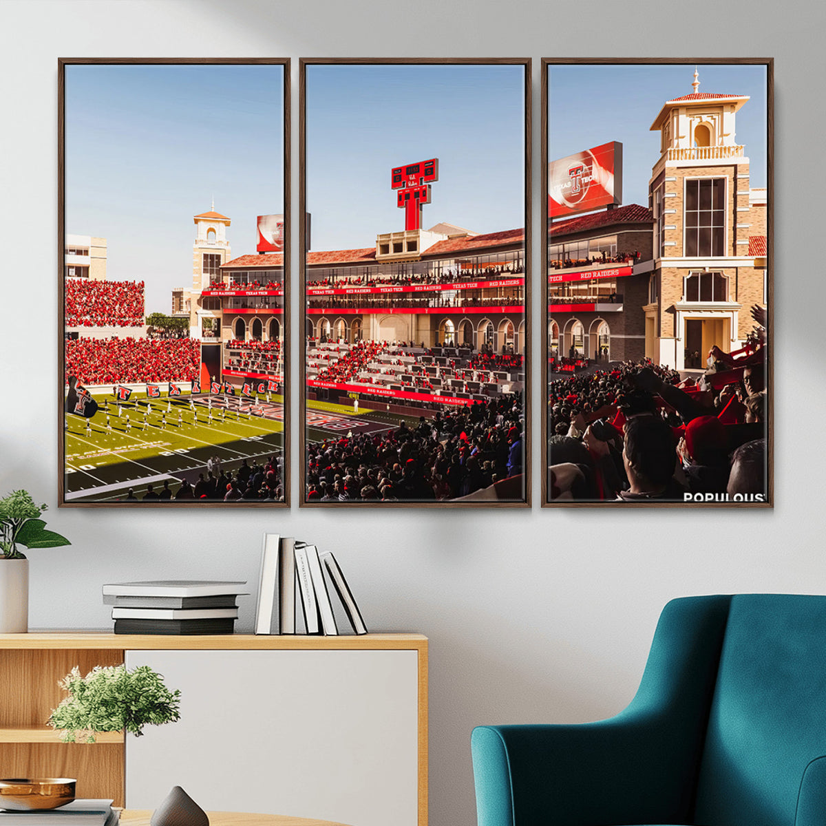 89744-PAN-FL-20X10 - Jones AT&T Stadium Texas Tech Red Raiders Wall Art | Large Att Stadium Canvas Print | College