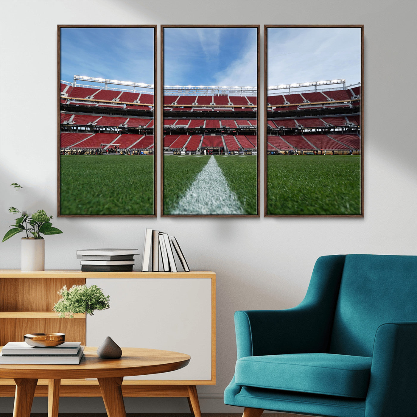 MGV-FC-48X32-3P - University of Tulsa Golden Hurricane Football Team Print - Tulsa H.A. Chapman Stadium Wall Art