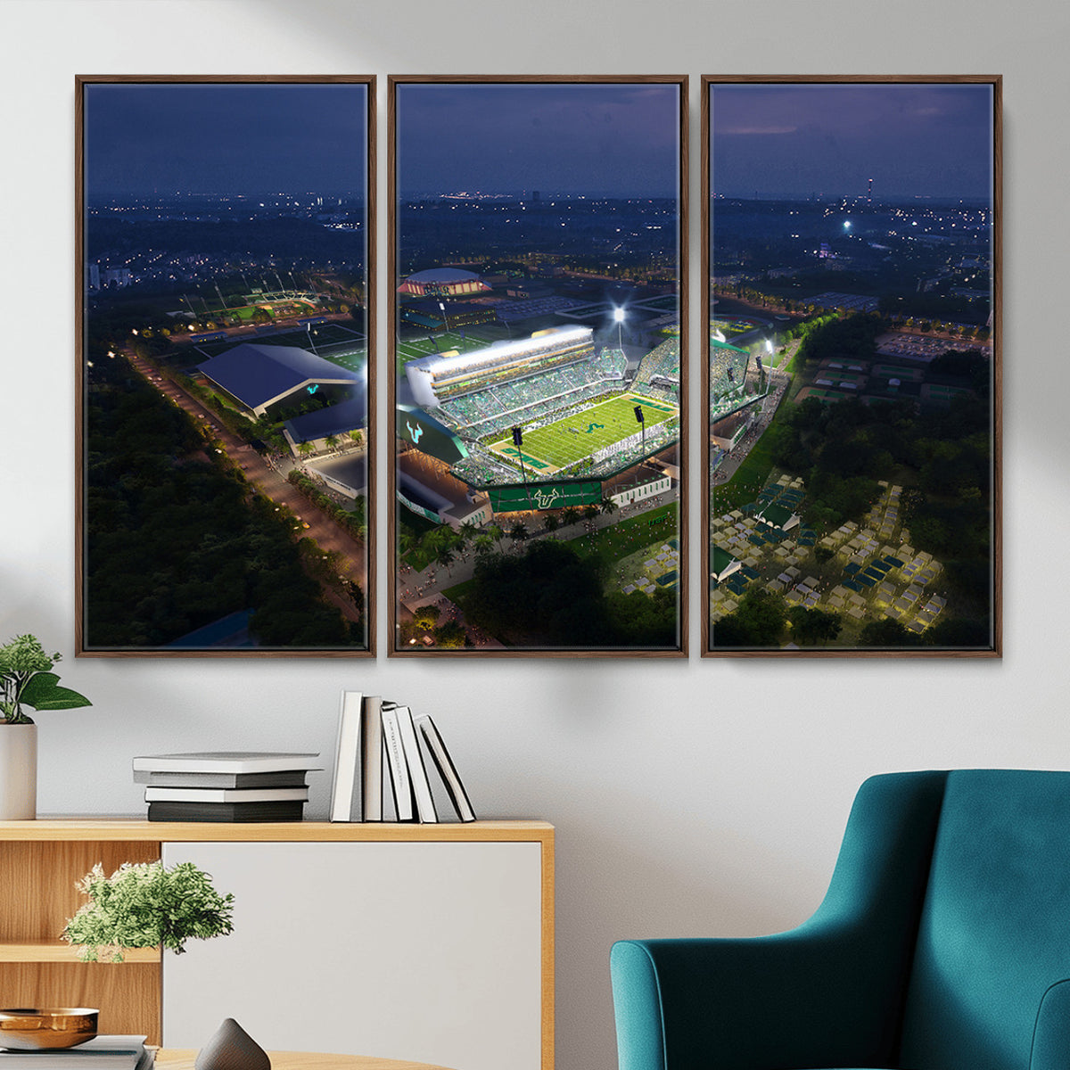 27554-MGV-CV-36X24 - The University of South Florida Bulls Football Team Print