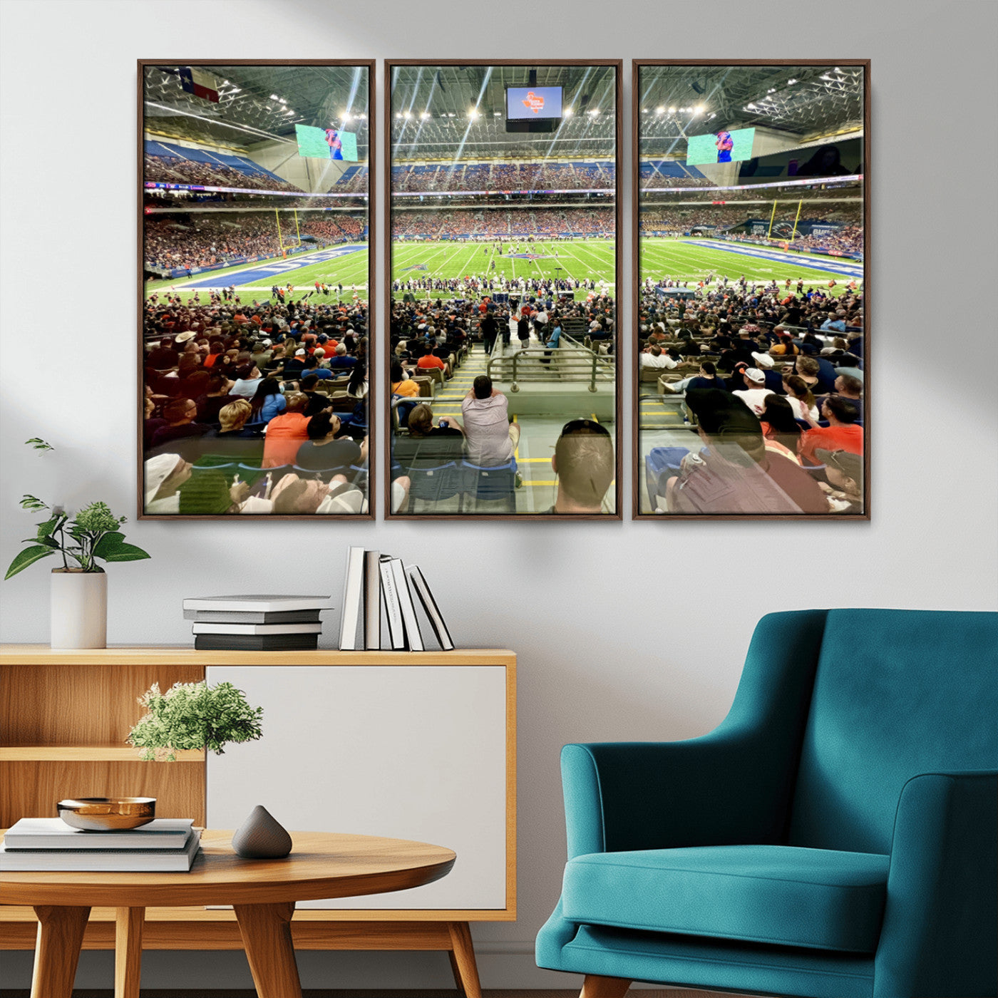 MGV-FC-48X32-3P - The University of Texas at San Antonio Roadrunners Football Team Print - San Antonio Alamodome Wall