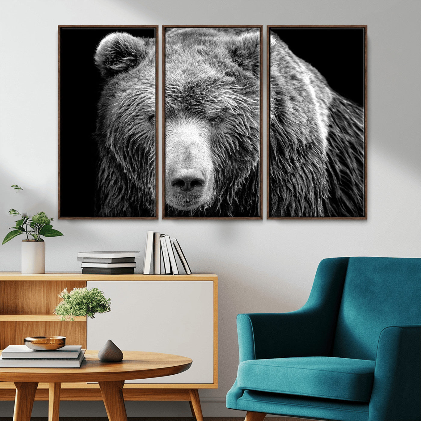 MGV-FC-48X32-3P - 399 Grizzly Bear Canvas Print | Ready to Hang Wall Art | Rustic Farmhouse & Cabin Decor | Wildlife