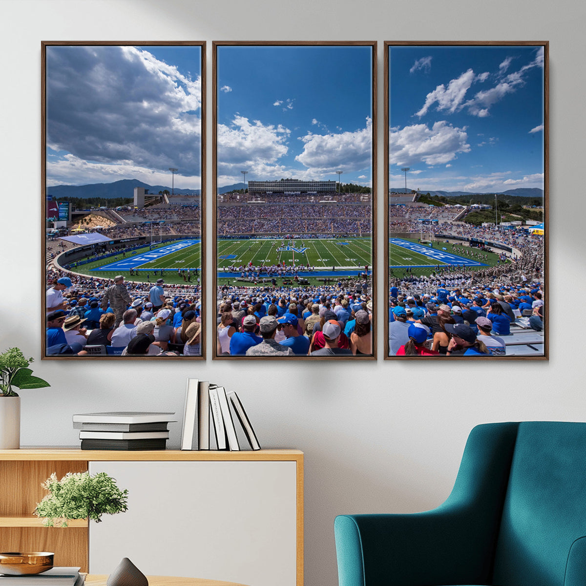 59281-MGV-CV-36X24 - Air Force Falcons Football Team Print, Colorado Springs