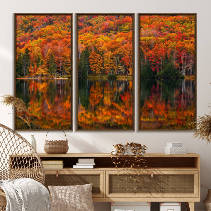 Fall Foliage Wall Art featuring autumn reflections.