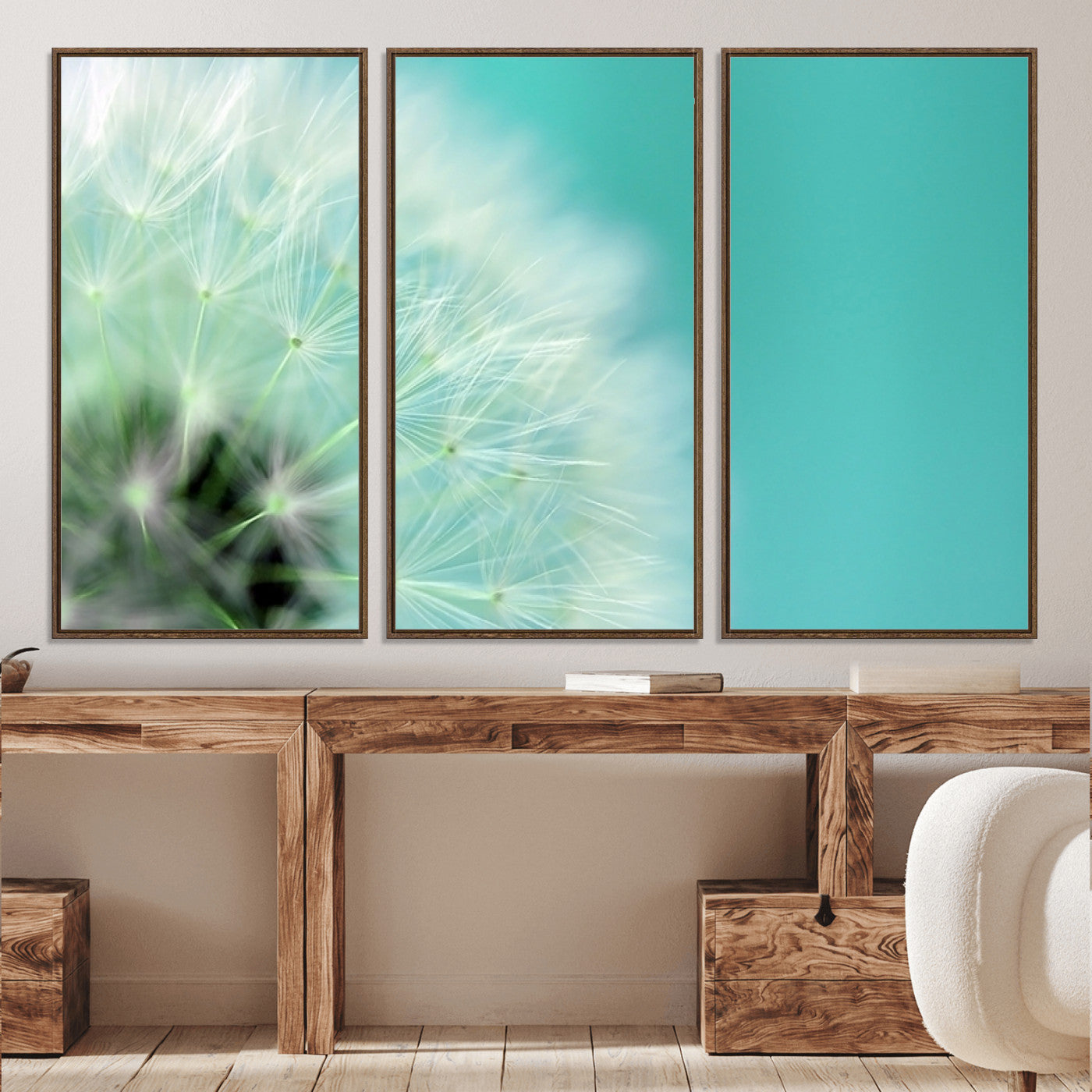 26056-MGV-CV-36X24-DANDELION Flower Wall Art Canvas Print, Canvas Dandelion Floral Wall Art
