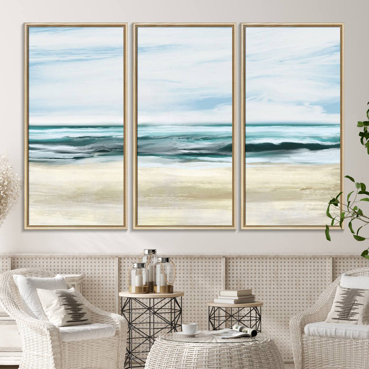 Ocean Abstract Wall Art Canvas Print.