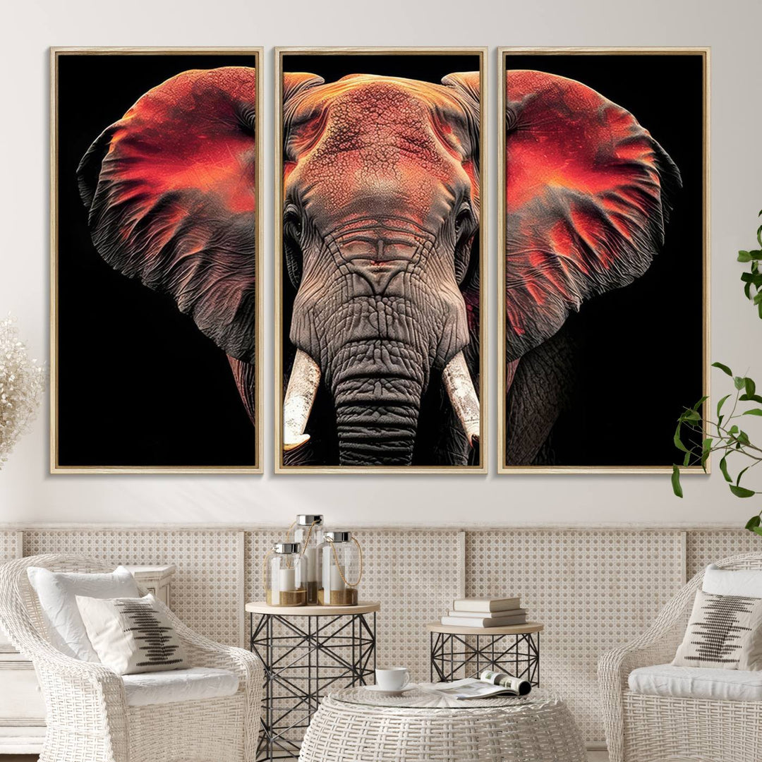 Elephant Wall Art Canvas Print, perfect for animal lovers.